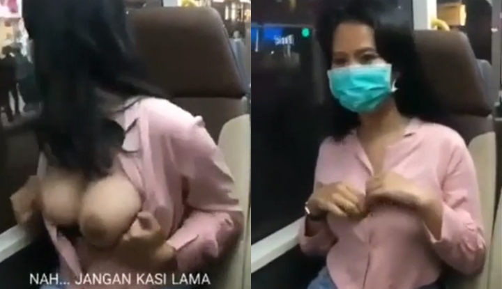 [香港] 巨乳菲國家政婦在雙層巴士上露出一對巨乳～
