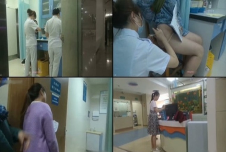 胆大包天妹子暗藏摄像机TP人来人往的医院女科室一波接一波的女人打屁股针